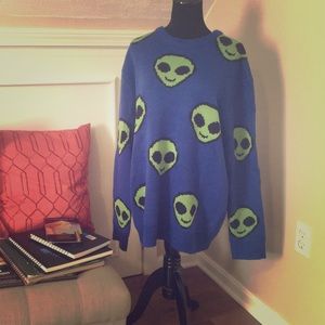 Grunge Alien Sweater